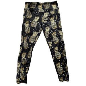CVG Constantly Varied Gear Black Pineapple Leggings Large